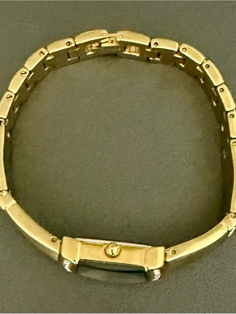 Armitron Gold Tone Stainless Steel Back Bracelet Watch